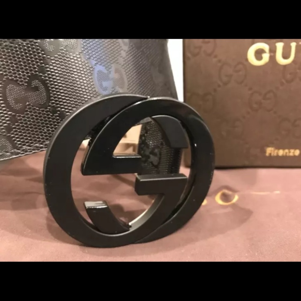 Men’s Gucci Imprime Black Belt